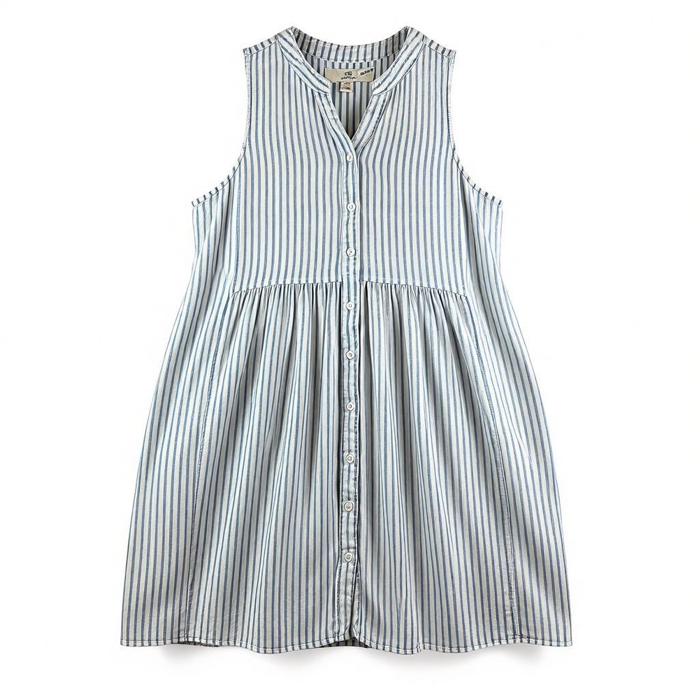 Thread & Supply Striped Babydoll Dress MEDIUM - Picture 2 of 10